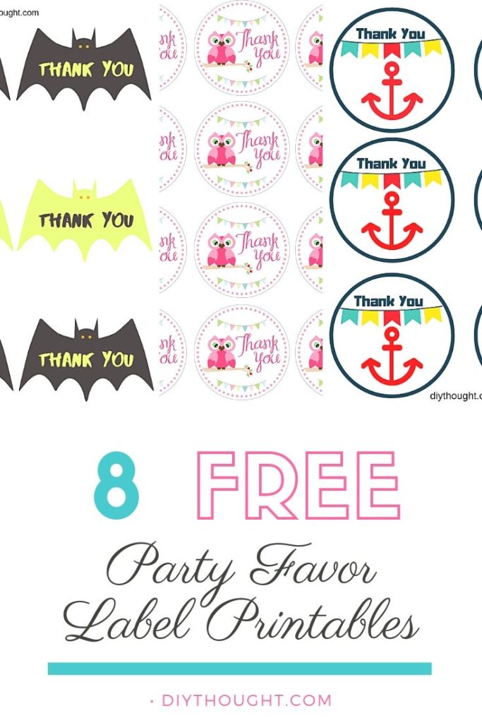 8 Free Party Favor Label Printables diy Thought