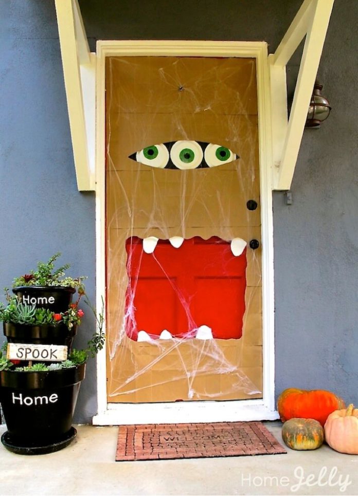 10 Spooky DIY Halloween Door Decorations - diy Thought