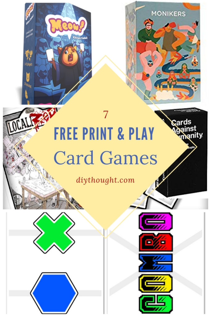 Free Print Play Card Games Diy Thought